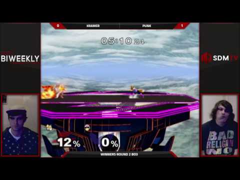 SDSU Biweekly 58 - Kramer (Sheik/Fox) vs. Punk (Falcon/Peach) - SSBM WR2 - Smash Melee