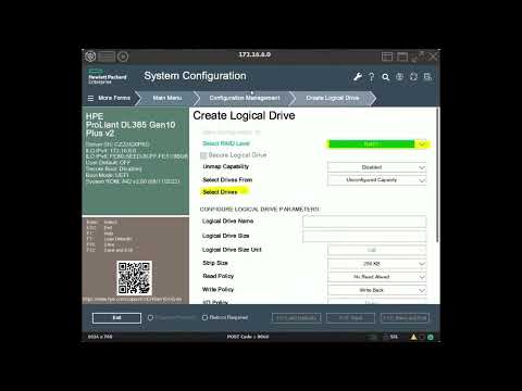 2023 | HPE MR Gen10 Plus Smart Array Storage Controller | How to create RAID