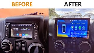 Huge Android HEADUNIT for Jeep Wrangler JK, unboxing, review and installation