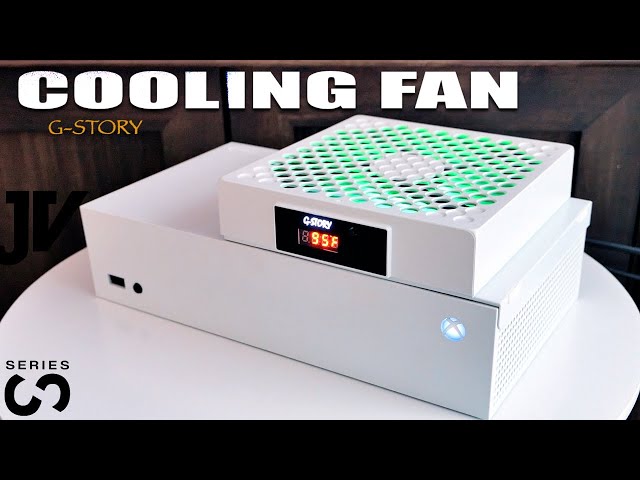 Vídeo relacionado con G-STORY Ventilador para Xbox Serie X con velocidad automática del ventilador ajustable por temperatura, pantalla LED,3 velocidades 1500/1750/2000RPM (140MM)(Negra)