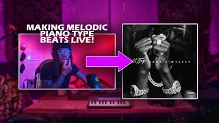 🔥Making a Melodic Piano Type Beat | FL Studio Live Cookup #4