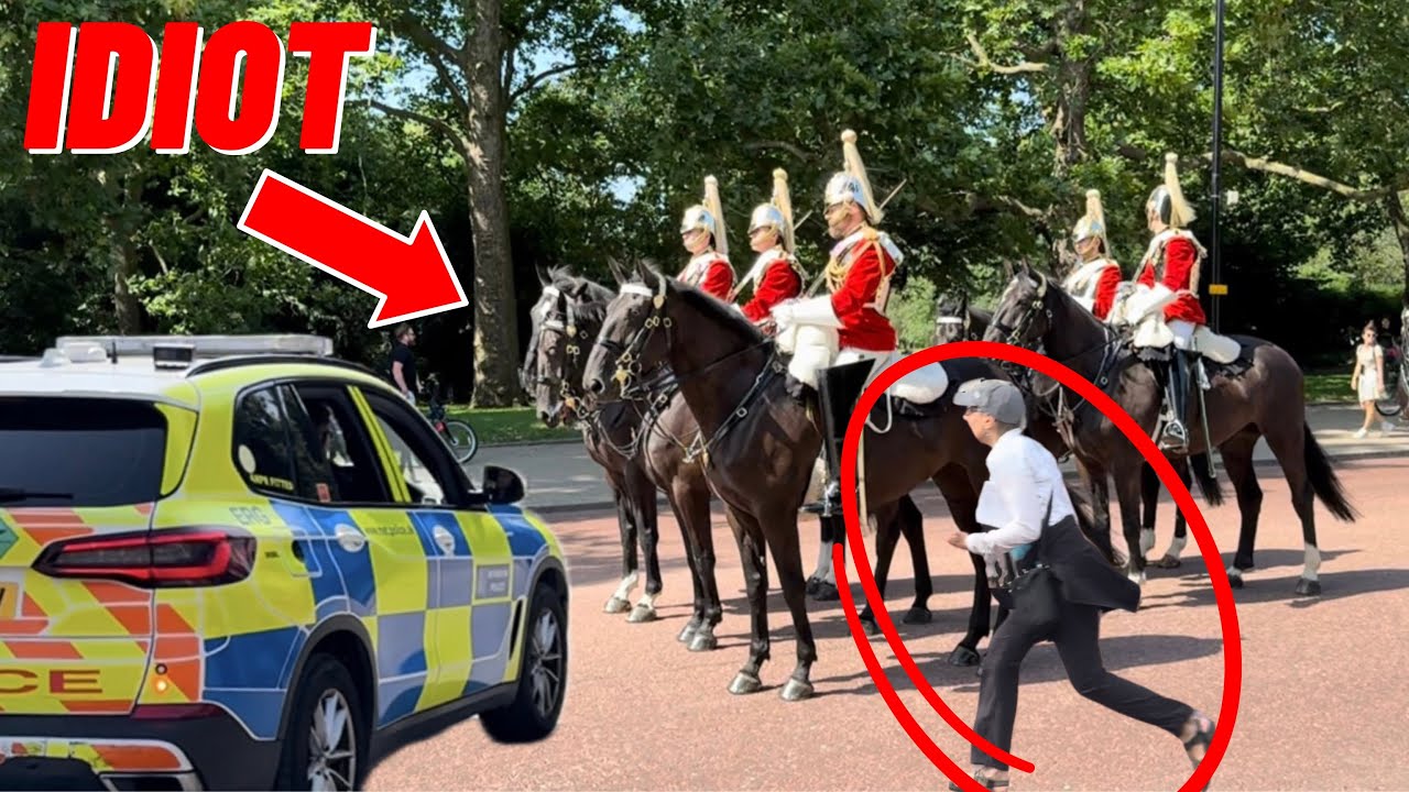 STUPID IDIOT RUNS INTO 'NO GO ZONE' AS POLICE SHOUT AT HER FOR RECKLESS BEHAVIOUR