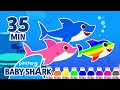 Coloring Baby Shak Family and More | +Compilation | Baby Shark Official