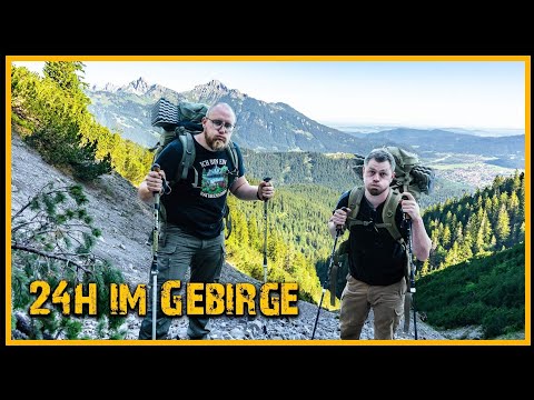 24h Overnighter im Gebirge ⚠️ Nicht nachmachen ⚠️ Übernachtung am Berghang - Outdoor Bushcraft