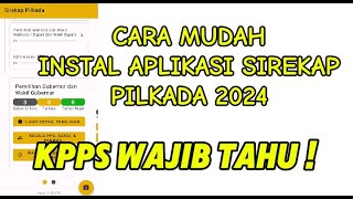 Download lagu Cara Mudah Instal Aplikasi Sirekap Pilkada 2024 mp3