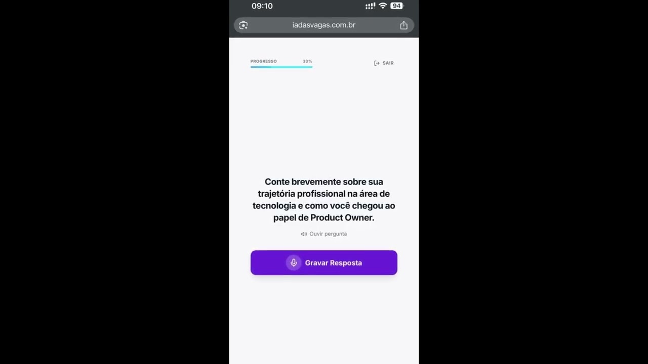 Demonstração do Simulador de Entrevista com IA