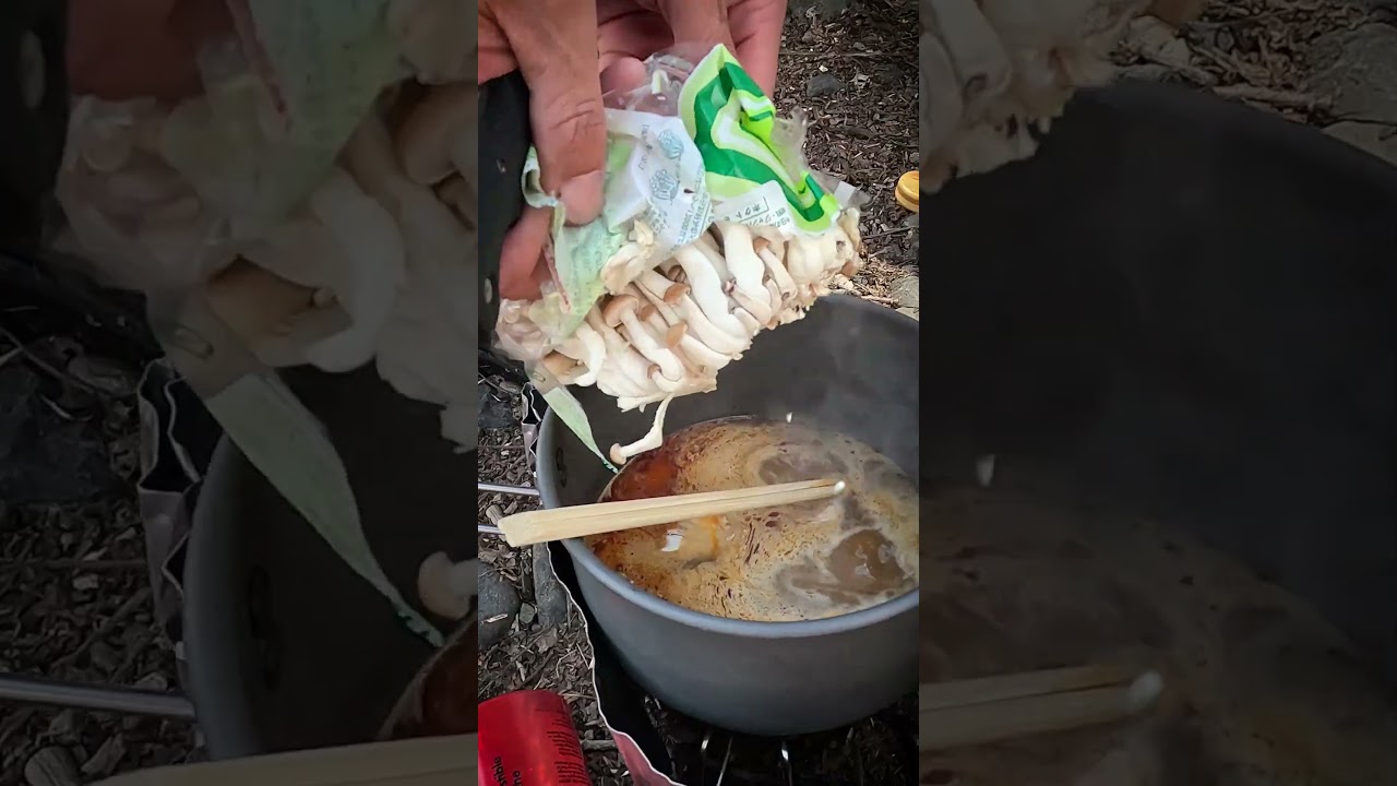 山の恵みをわけていただく絶品釣り飯 #shorts