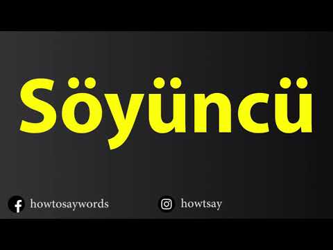 How To Pronounce Soyuncu