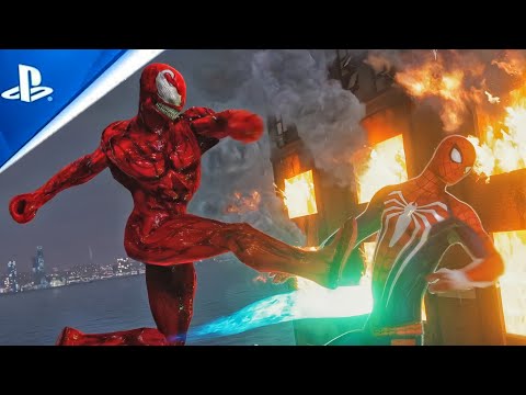 Carnage Symbiote Suit vs Spider-Man Boss Fight (Ultimate Difficulty) - Spider-Man 2 PS5 Mods