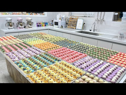Making 2,000 Perfect Macaron Shells in bulk by myself & Filling