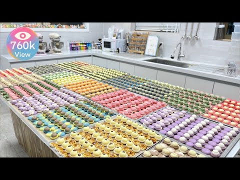 Making 2,000 Perfect Macaron Shells in bulk by myself & Filling
