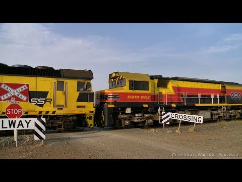 SSR Light Locomotives At Railway Level Crossing - PoathTV Australian Trains