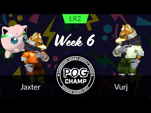 Pog Champ Summer Series #6 Melee - LR2 - Jaxter (Fox, Jigglypuff) vs Vurj (Fox)