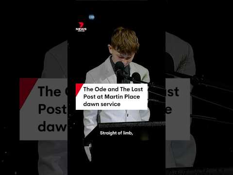 The Ode and The Last Post at the Anzac Day dawn service in Martin Place, Sydney