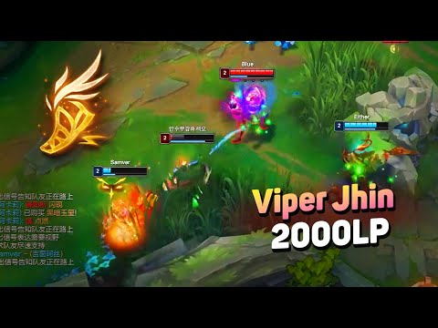 Viper JHIN Lol Replay vs Jinx KR Challenger 2000LP Gameplay