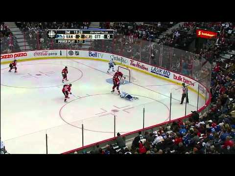 Vancouver Canucks @ Ottawa Senators Highlights 12/10/11