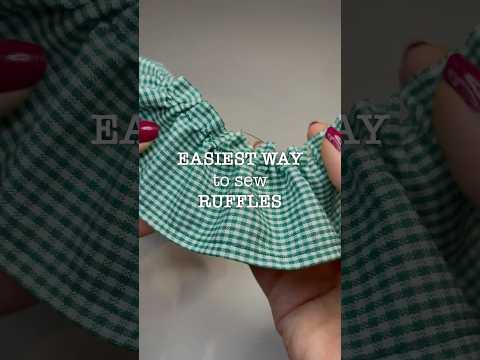 The easiest (and fastest) way to sew ruffles 🩵 #beginnersewing #learntosew