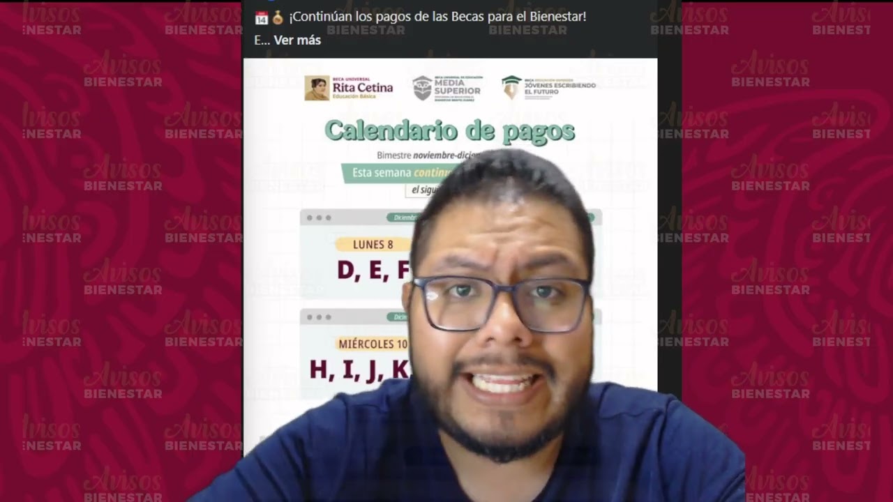 ¿Quiénes recibirán los depósitos esta semana? de la beca rita cetina del 8 al 11 de DICIEMBRE