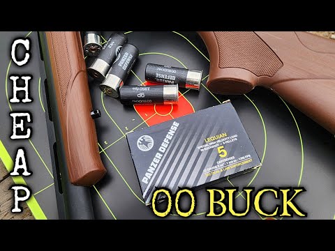 Panzer Defense 12 Gauge 00 Buckshot Review & Shoot Test - Patterning with 3 Chokes