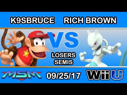 MSM 115 - MF LH | K9sbruce (Diddy Kong, Sheik) Vs. PG | Rich Brown (Mewtwo) Losers Semis