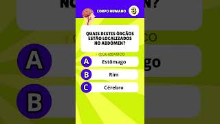 Quiz sobre o Corpo Jumano com perguntas e respostas | #quiz #corpohumano #quizz #quizzes