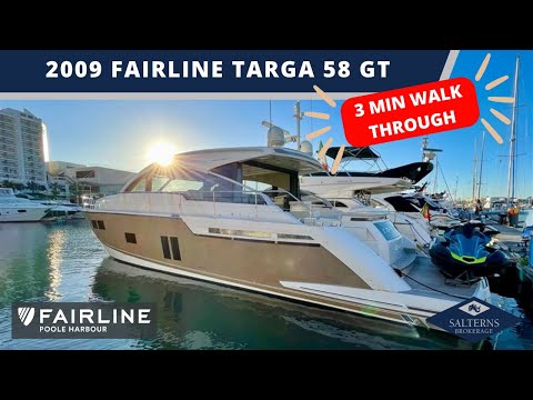 Fairline Targa 58 GT - 3 minute walkthrough
