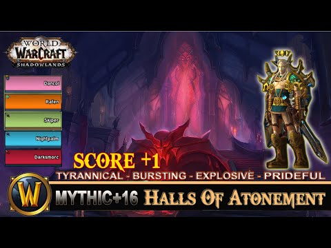 Halls Of Atonement Mythic 16 Tyrannical Bursting Explosive Prideful Prot Paladin Shadowlands