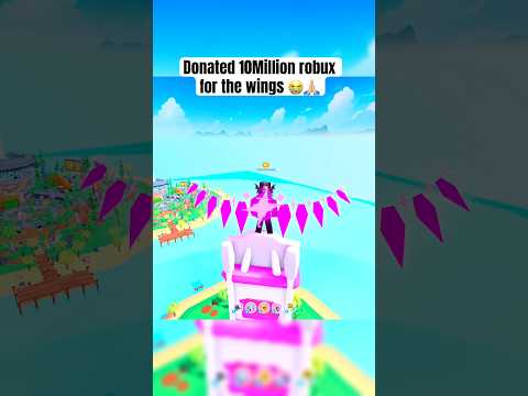 Finally donated 10MILLION Robux 💀 #shorts #roblox #plsdonate