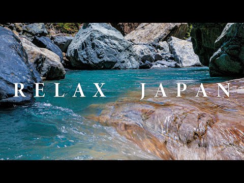 【4K】1hour/Relax Japan-Relaxing River Sounds-Peaceful Forest River/The cleanest river in Japan/Part1