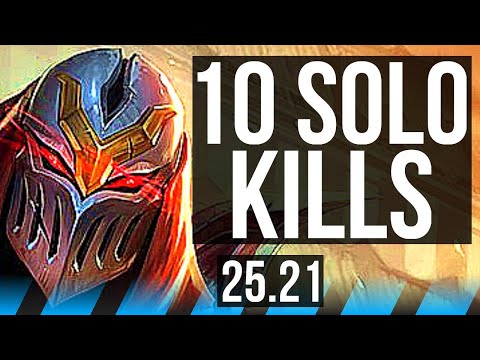 ZED vs YONE (MID) | 10 solo kills | EUW Master | 25.21