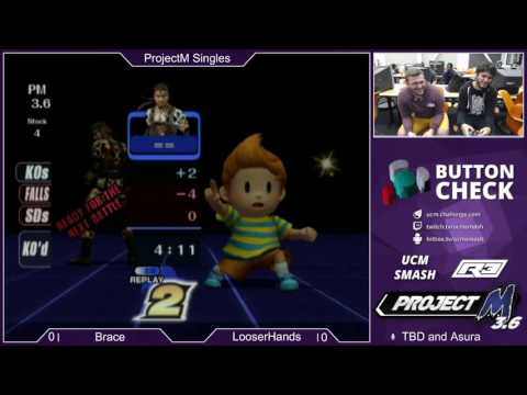 Looserhands (Snake) vs Brace (Lucas) - Button Check #9 - Project M - Singles