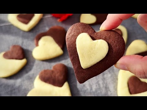Heart-Shaped Cookie Recipe | Easy & Delicious Chocolate-Covered Treats!🤎 Heart Butter Cookies Recipe