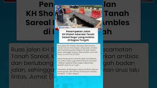 Penampakan Jalan Ambles di Bogor! Ada Lubang di Tengah Ruas Jalan KH Sholeh Iskandar Tanah Sareal