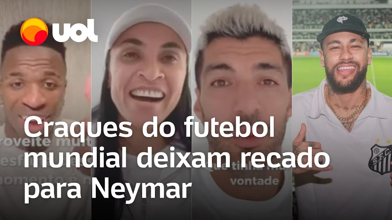 Neymar no Santos: craque do futebol mundial mandam mensagem para o jogador