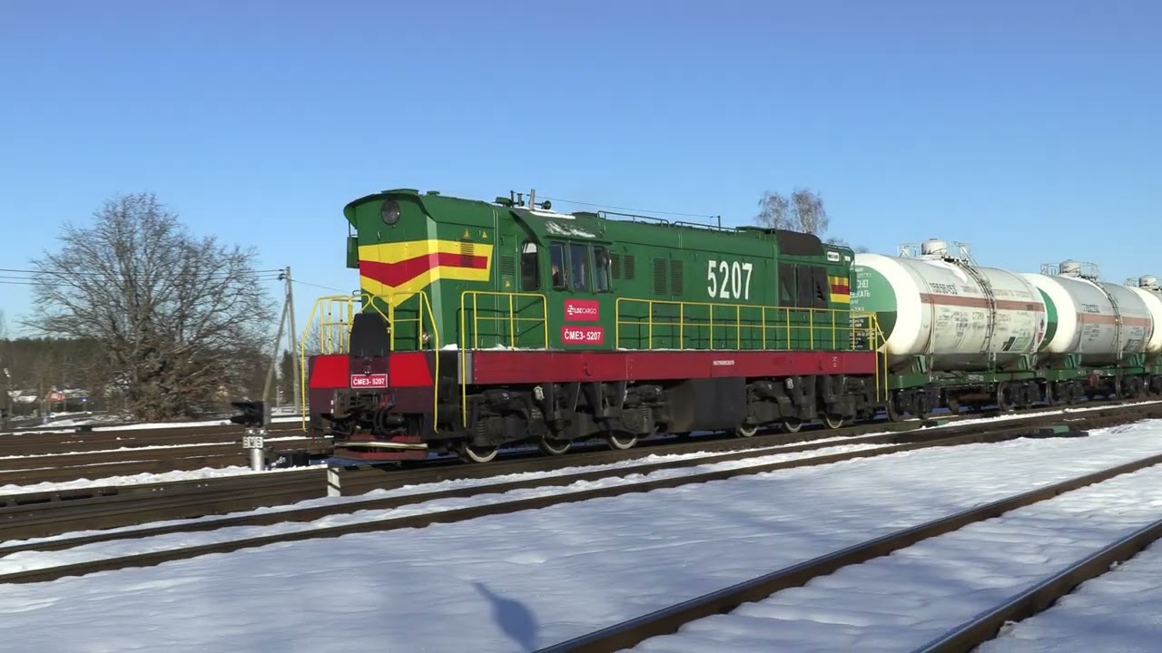 Тепловоз ЧМЭ3-5207 на ст. Валга / CME3-5207 at Valga station