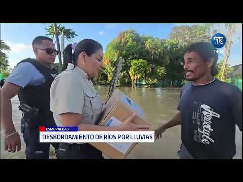 Fuertes lluvias provocan desbordamiento de ríos en Muisne