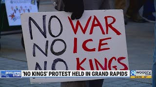 'No Kings' protest held in Grand Rapids