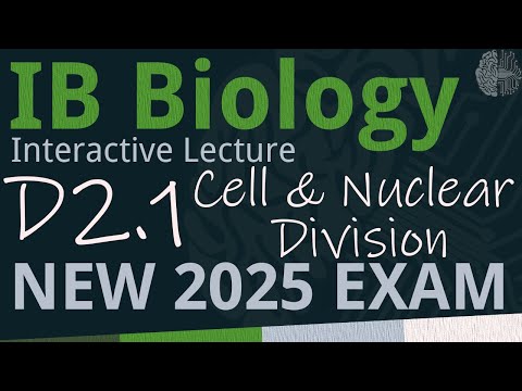 IB Biology D2.1 - Cell & Nuclear Division [SL/HL] - Interactive Lecture 2025-2033