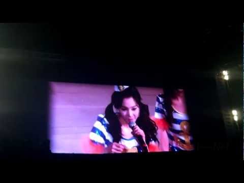 [Fancam] 120212 HD SNSD  tour in Bangkok Fany said : "Finally we meet"