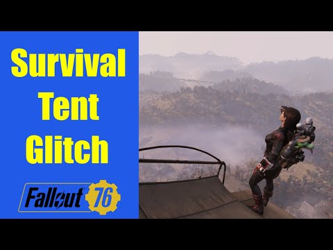 Fallout 76 - Survival Tent Glitch | In The Sky!