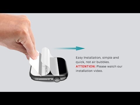 LK flexible film Screen Protector installation video for Apple watch