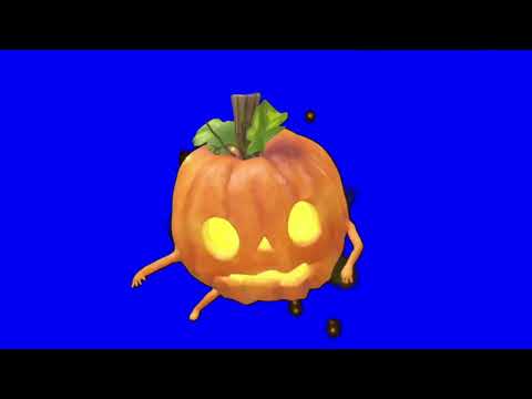 Blue Screen Footage - Snapchat Dancing Pumpkin