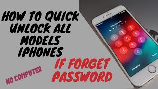 How to unlock locked or disable iPhone without Wi-Fi Apple ID password !! No computer !! All models