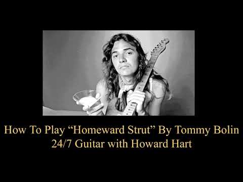 HOMEWARD STRUT - Tommy Bolin Guitar Lesson - How To Play Homeward Strut By Tommy Bolin