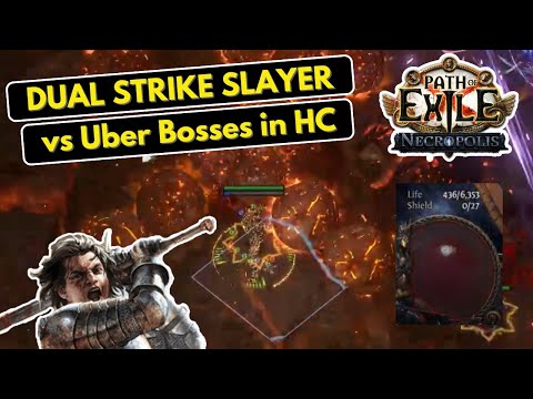 Strength Stack Dual Strike of Ambidexterity Slayer vs Uber Bosses Hardcore Necropolis League [3.24]