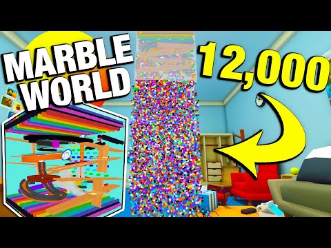 I Dropped 12,000 Marbles Out Of A Box... and I Broke The Game! - Marble World
