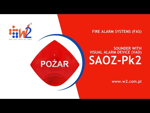 W2- SAOZ Pk2 sounder with visual alarm device for fire alarm systems (FAS) - zdjęcie
