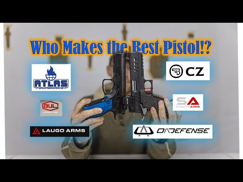 High End Pistol Shootout. Atlas, CZ, Platypus, 2311, 2011, Bul Armory with highspeed footage.