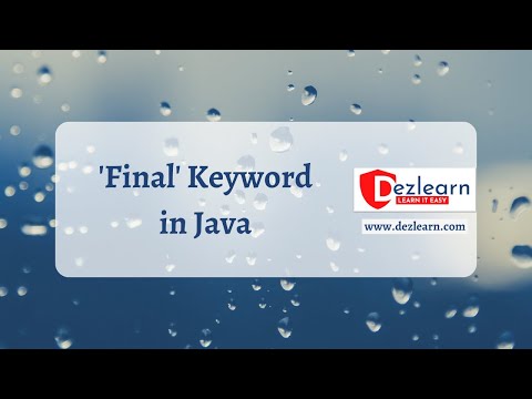 Session 19 Final Keyword In Java Object Oriented Programming Series Oops
