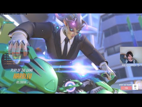 POTG! MVP! Zarya DOMINATE IN RANKED - HARBLEU ZARYA STADIUM GAMEPLAY
